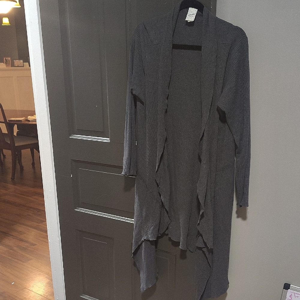 Freeloader Charcoal Open Front Cardigan